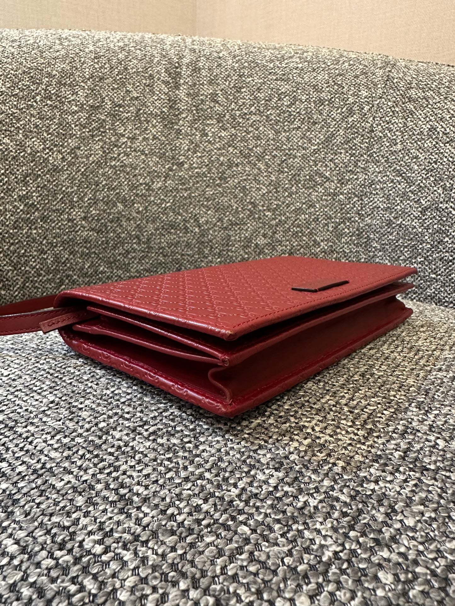 Gucci Microgussimina Continental Flap Wallet in Red Leather