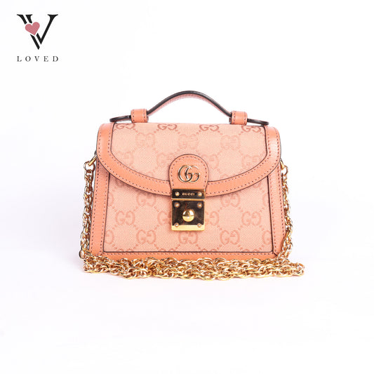Pink GG Canvas Shoulder Bag