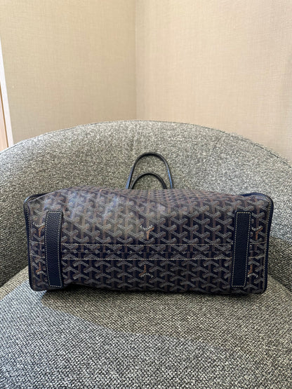 Goyard Hardy Tote Bag w/ Pouch In Navy Blue