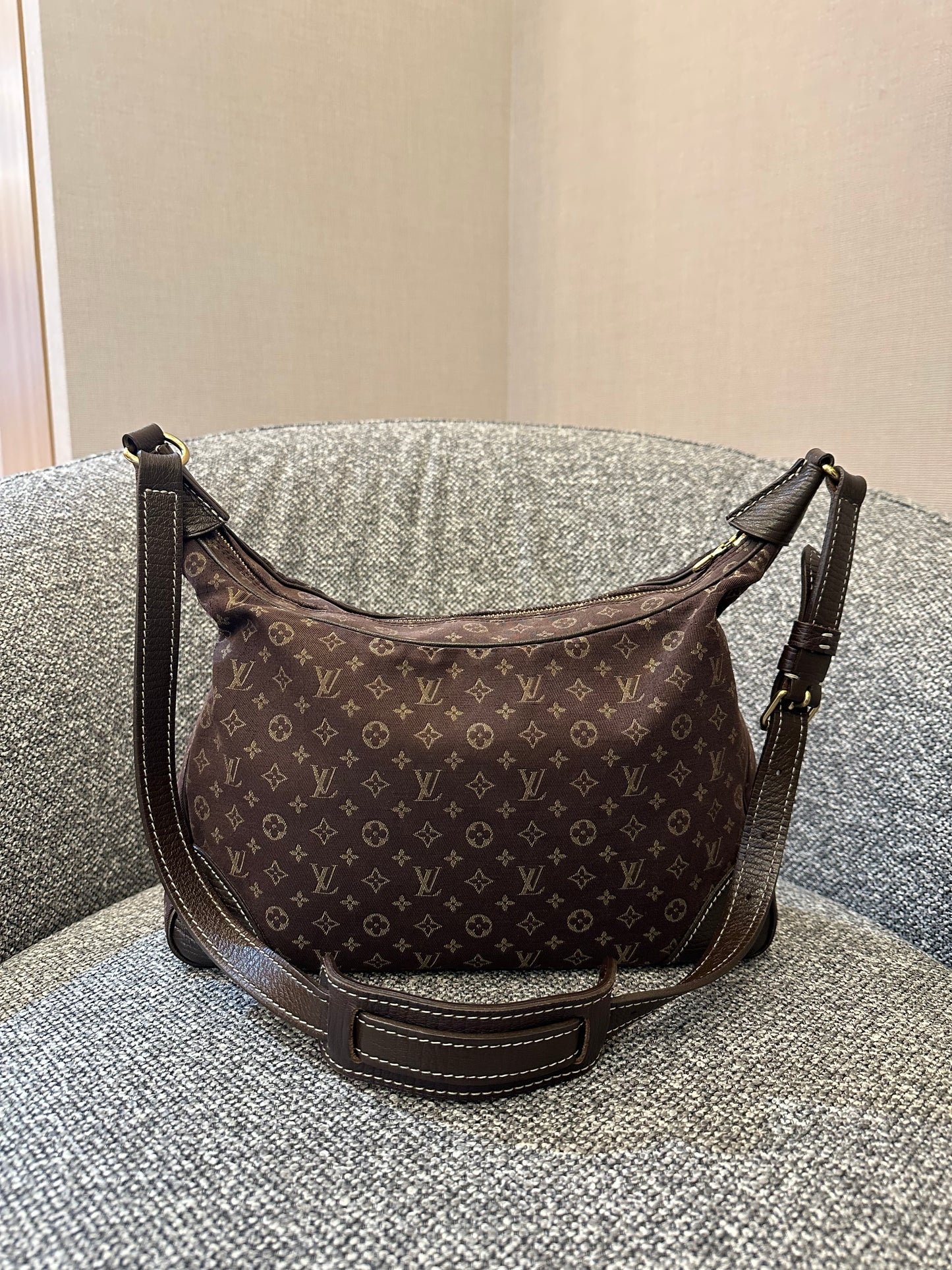 Louis Vuitton Mini Lin Boulogne 30 Shoulder Bag in Monogram Brown Canvas