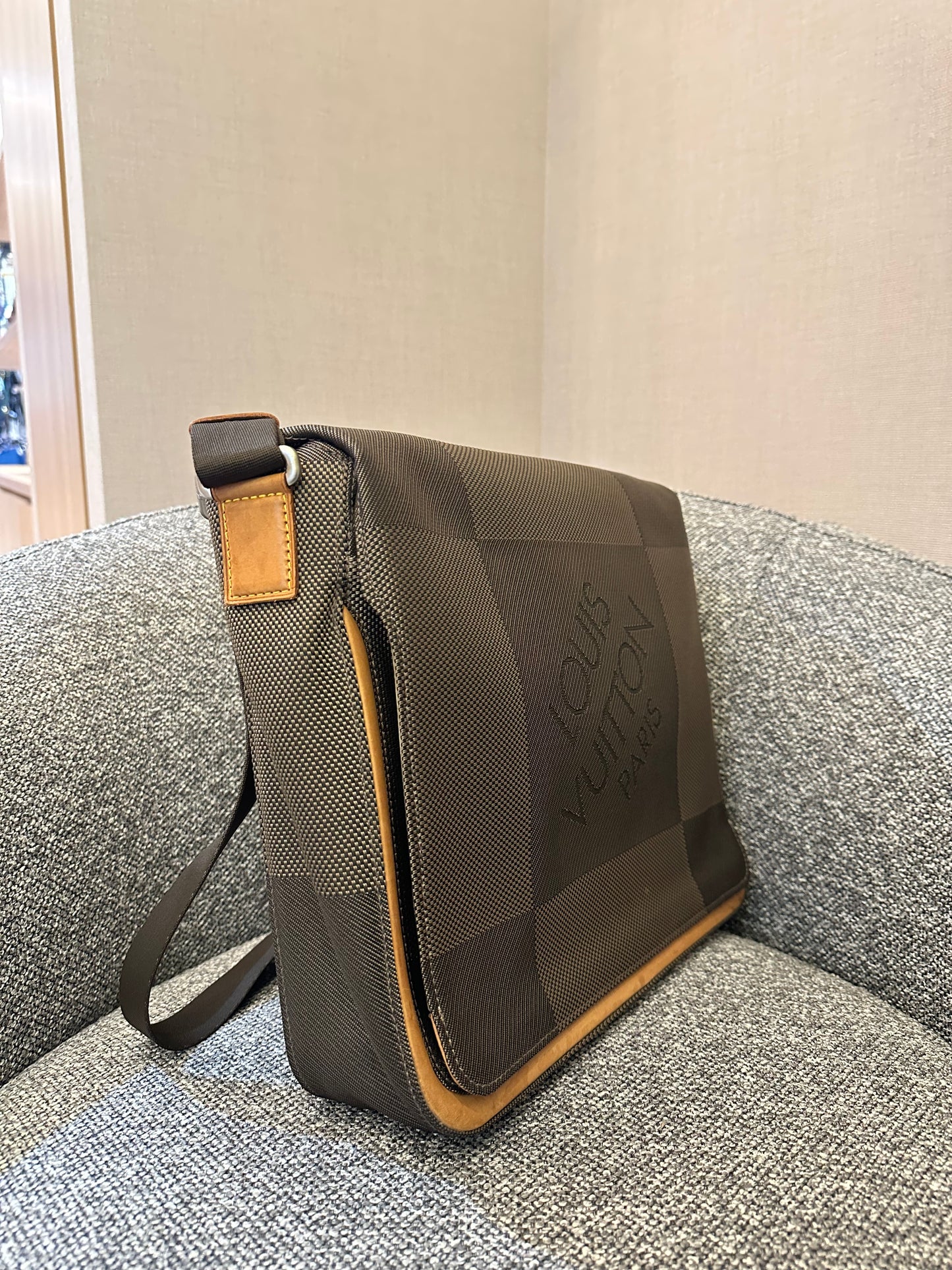 Louis Vuitton Terre Damier Geant Canvas Messenger Bag