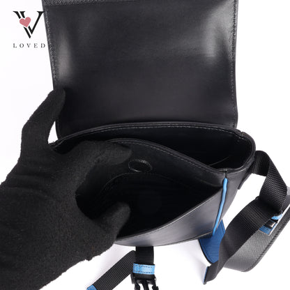 Black Saffiano Buckle Flap