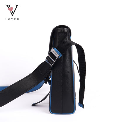 Black Saffiano Buckle Flap