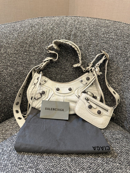 Balenciaga Le Cagole Shoulder Bag in White