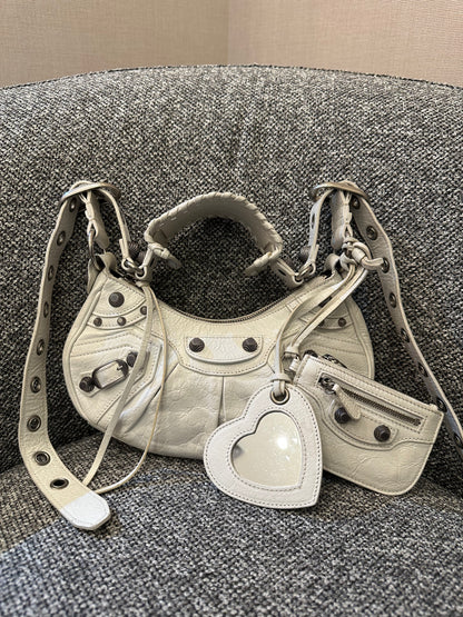 Balenciaga Le Cagole Shoulder Bag in White