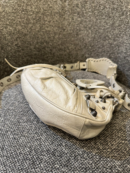 Balenciaga Le Cagole Shoulder Bag in White