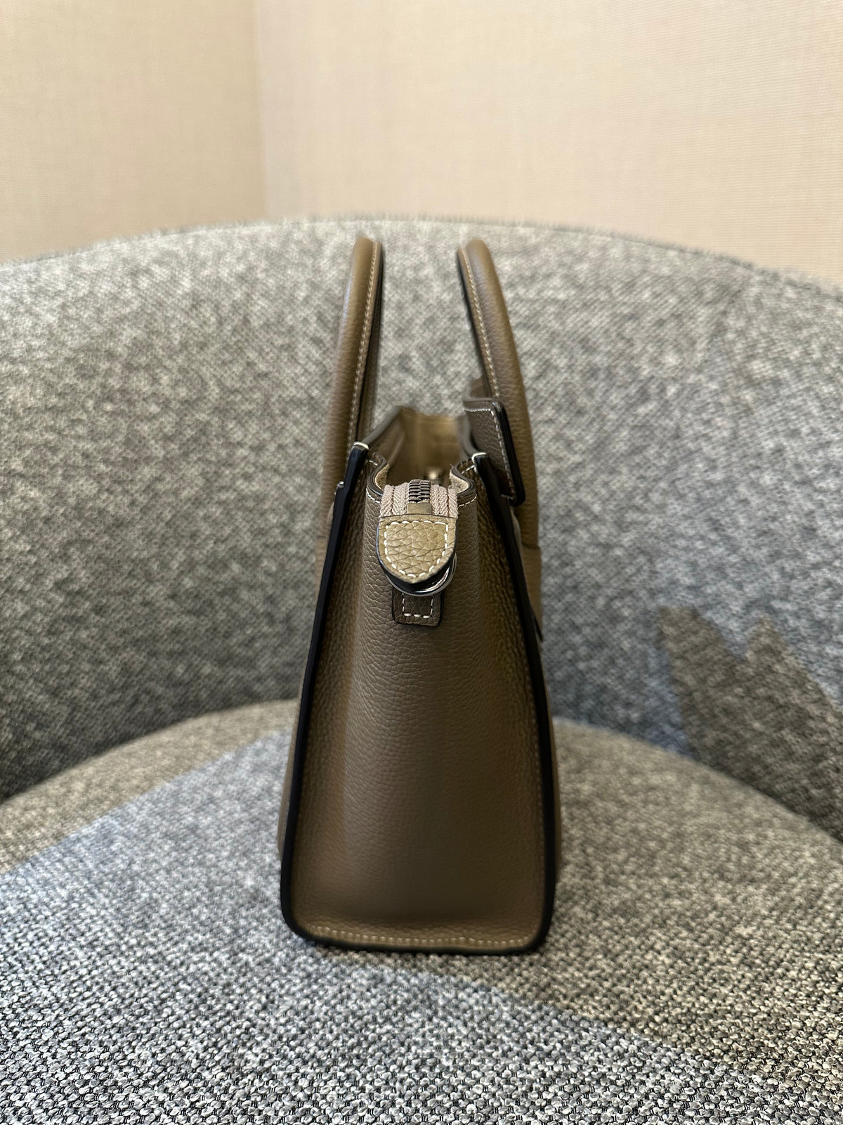 Celine Nano Luggage Tote Bag in Taupe