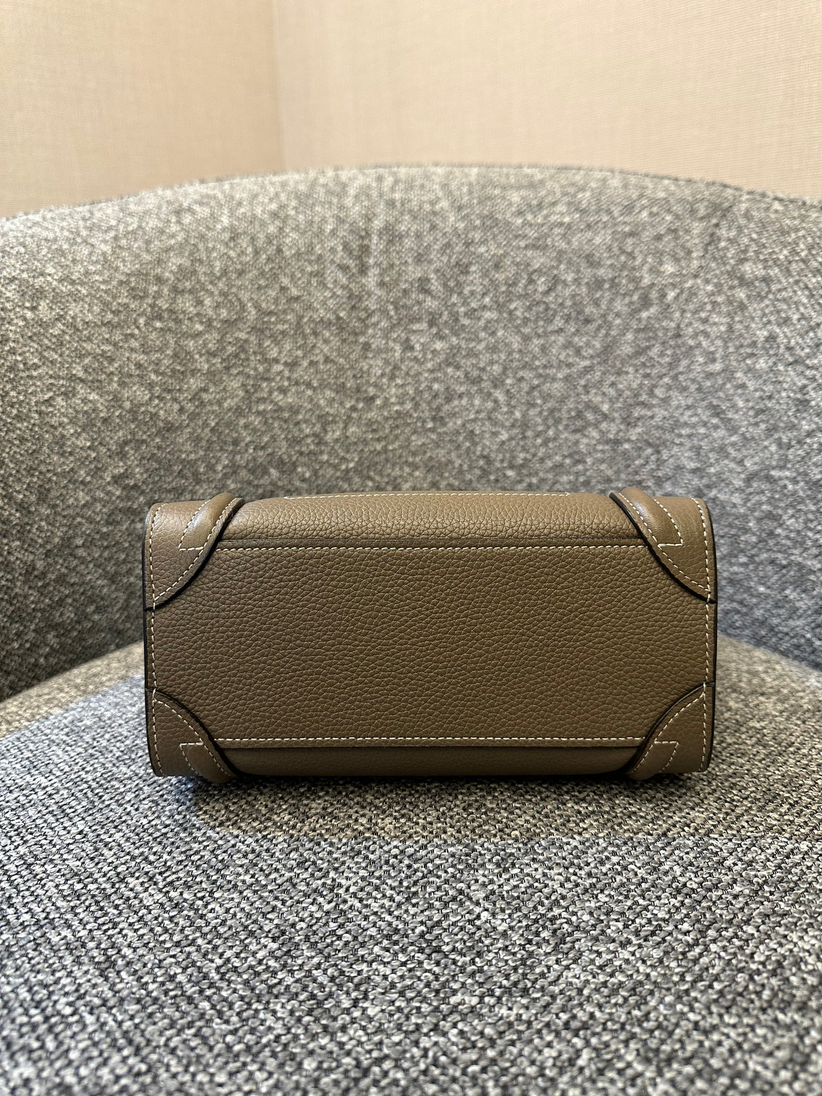 Celine Nano Luggage Tote Bag in Taupe