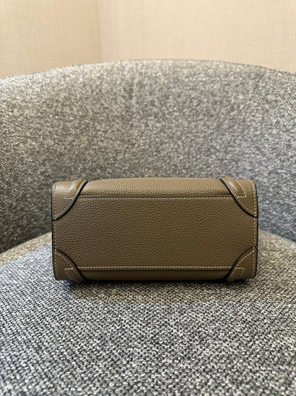 Celine Nano Luggage Tote Bag in Taupe
