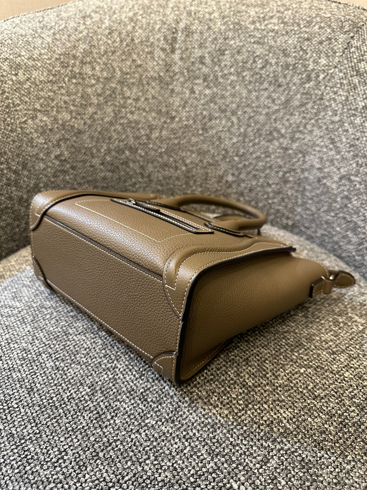 Celine Nano Luggage Tote Bag in Taupe