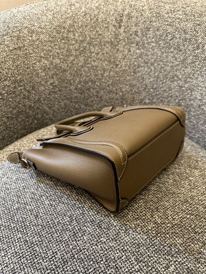 Celine Nano Luggage Tote Bag in Taupe