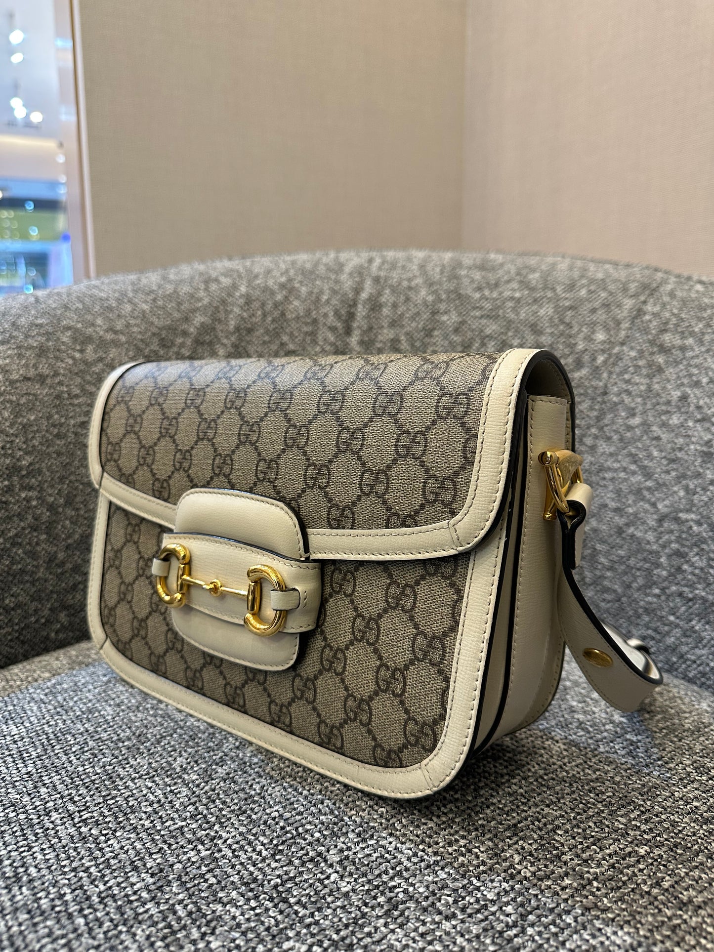 Gucci Horsebit 1955 Shoulder Bag in GG Supreme Canvas