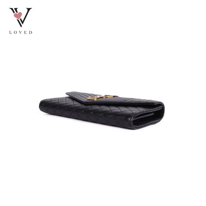 Envelope Flap Wallet In Grained Leather