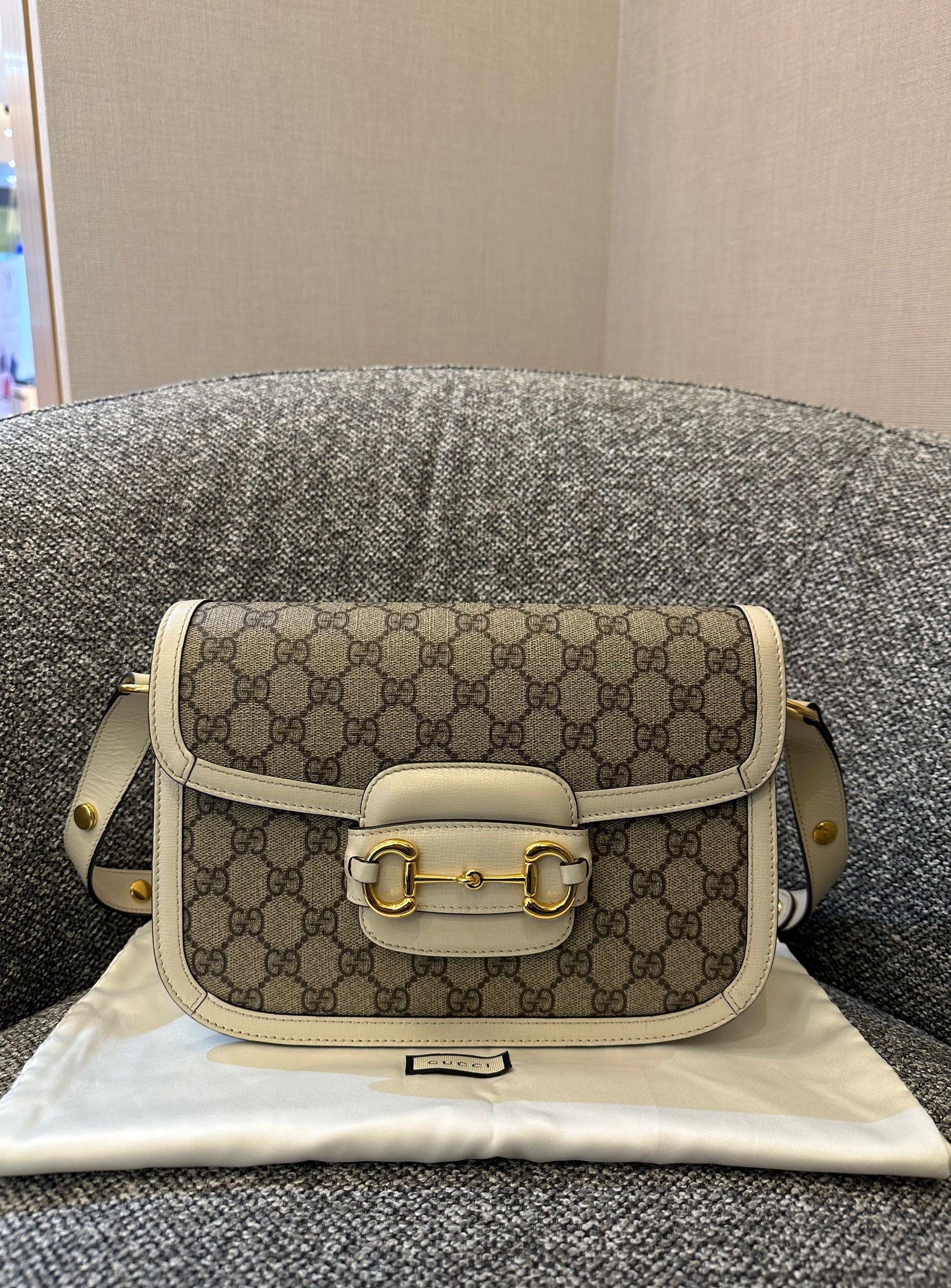 Gucci Horsebit 1955 Shoulder Bag in GG Supreme Canvas