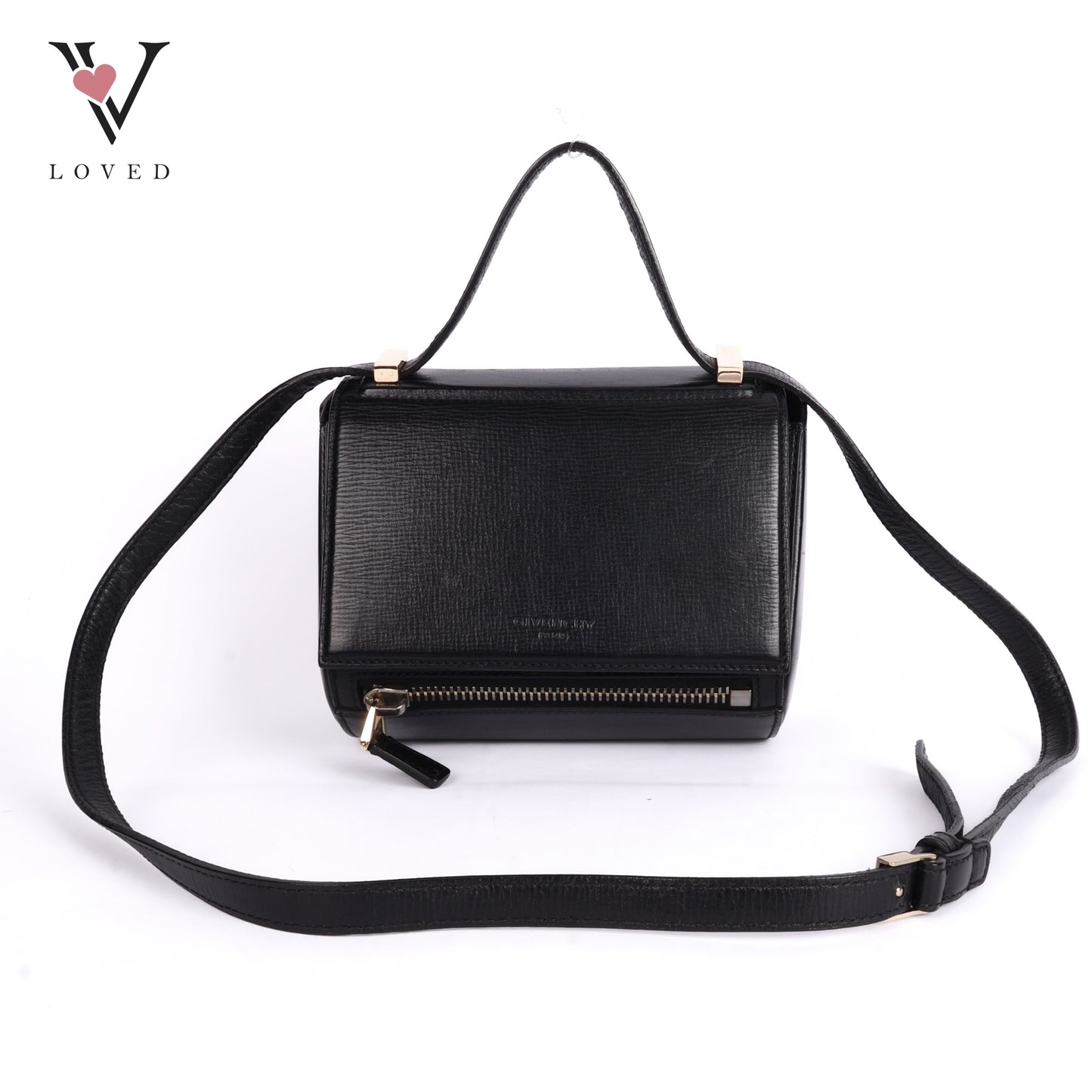 Pandora Box In Black Calfskin Shoulder Bag