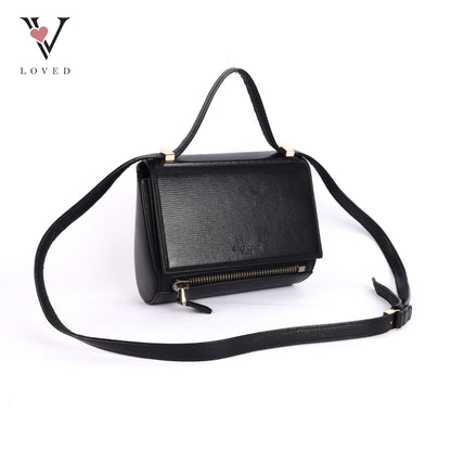 Pandora Box In Black Calfskin Shoulder Bag