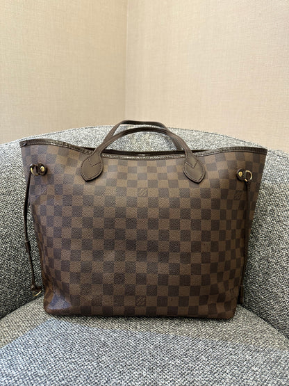 Louis Vuitton Damier Ebene Neverfull Tote Bag