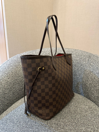 Louis Vuitton Damier Ebene Neverfull Tote Bag