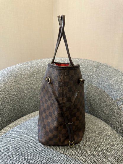 Louis Vuitton Damier Ebene Neverfull Tote Bag
