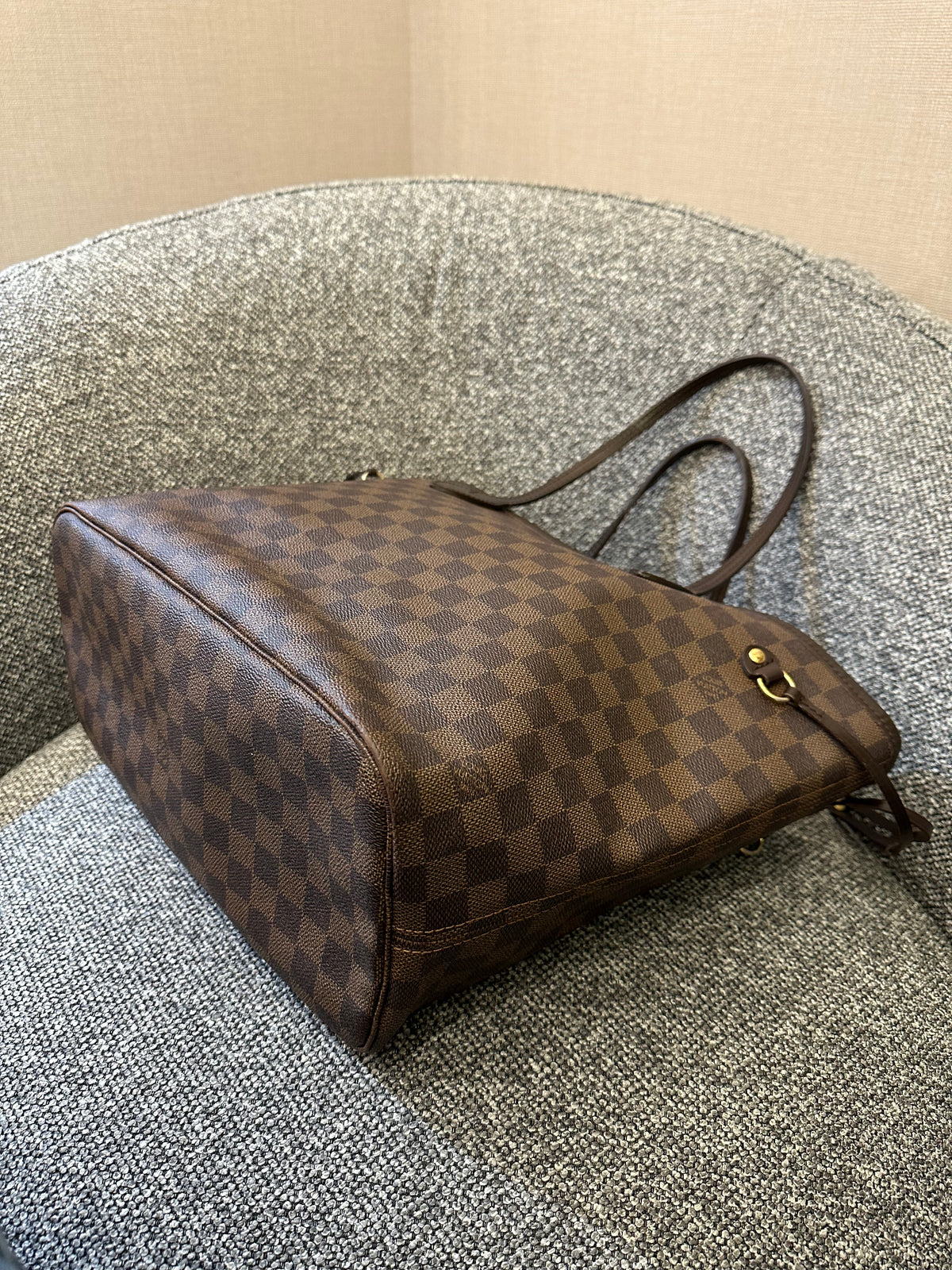 Louis Vuitton Damier Ebene Neverfull Tote Bag