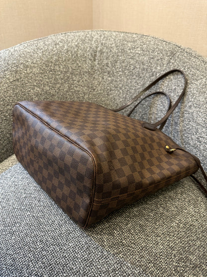 Louis Vuitton Damier Ebene Neverfull Tote Bag