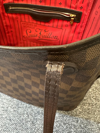 Louis Vuitton Damier Ebene Neverfull Tote Bag