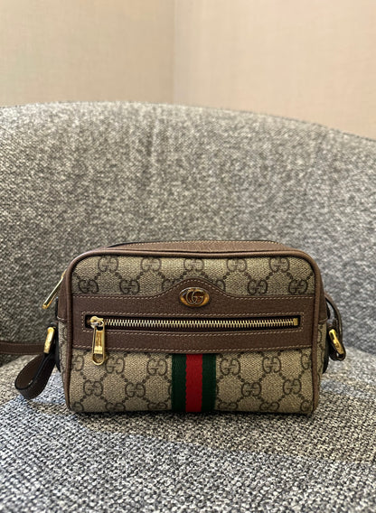 Gucci Ophidia Small Shoulder Bag in GG Supreme Canvas