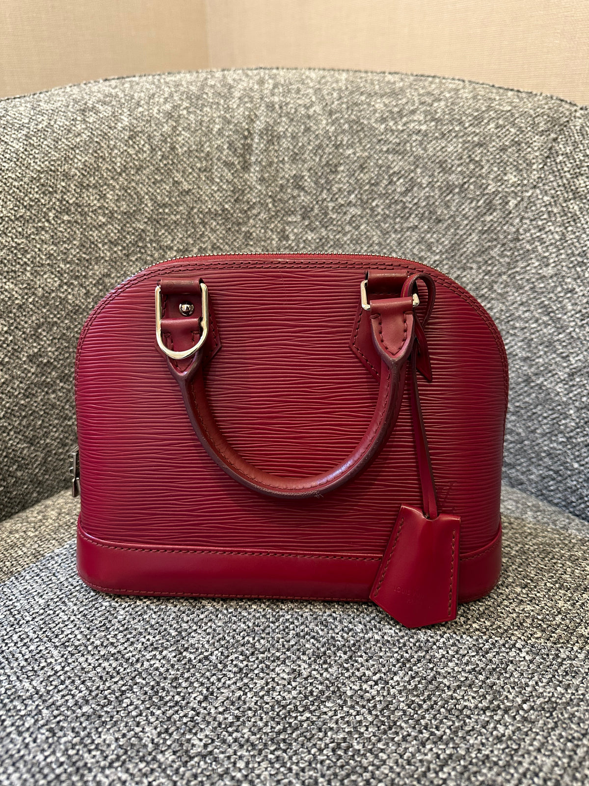 Louis Vuitton Alma BB In Red Epi Leather
