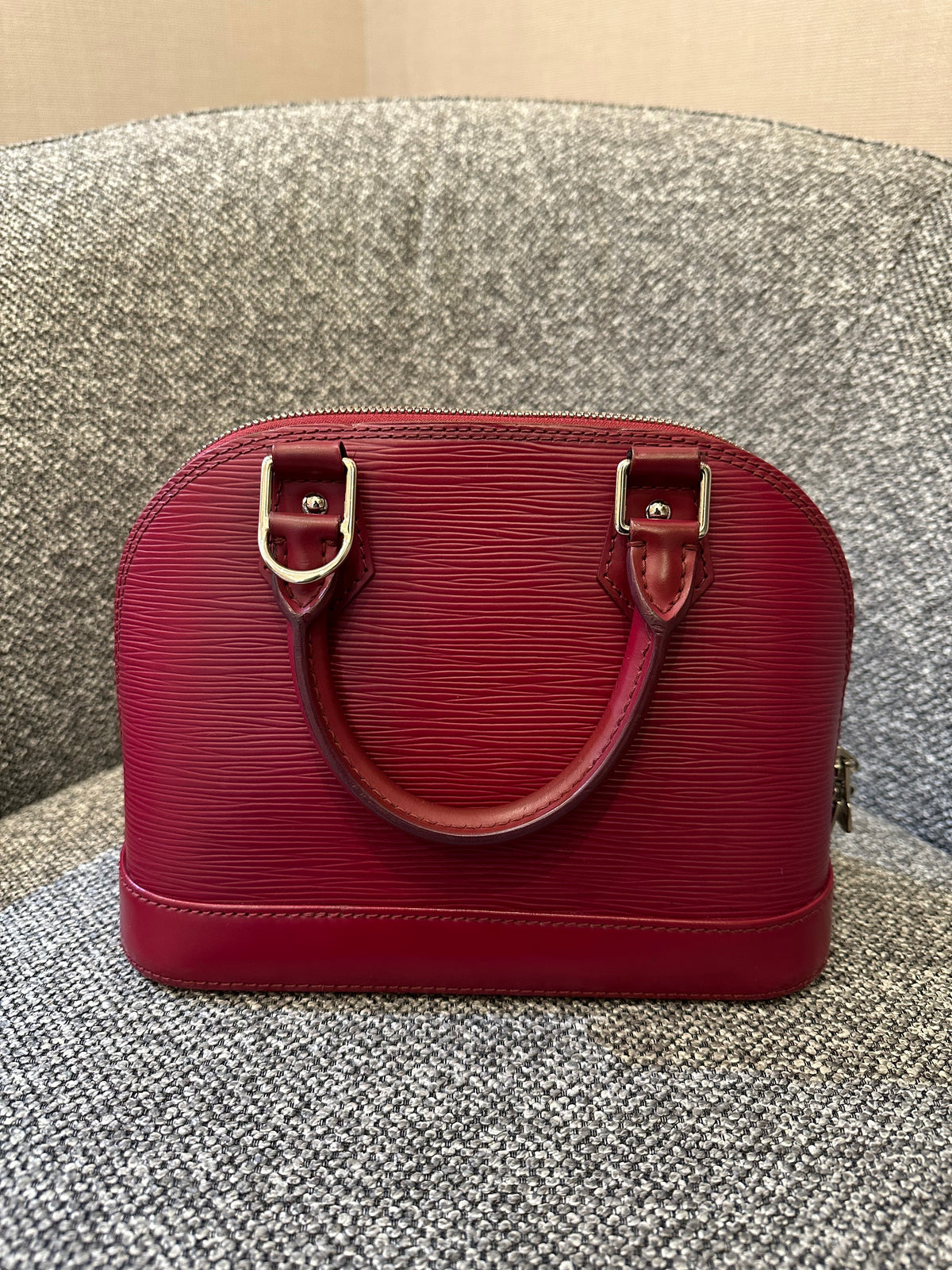 Louis Vuitton Alma BB In Red Epi Leather