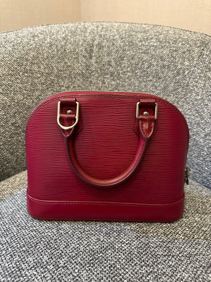 Louis Vuitton Alma BB In Red Epi Leather