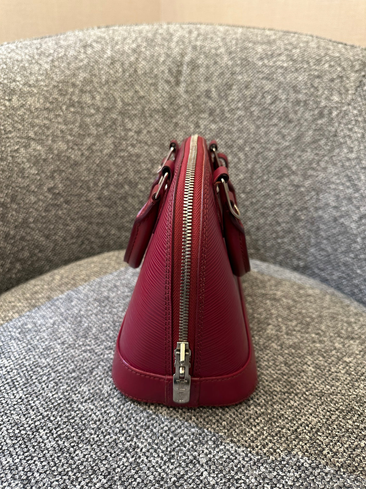 Louis Vuitton Alma BB In Red Epi Leather