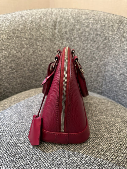 Louis Vuitton Alma BB In Red Epi Leather