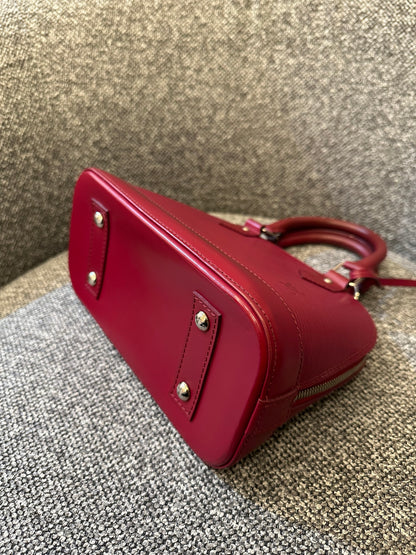 Louis Vuitton Alma BB In Red Epi Leather