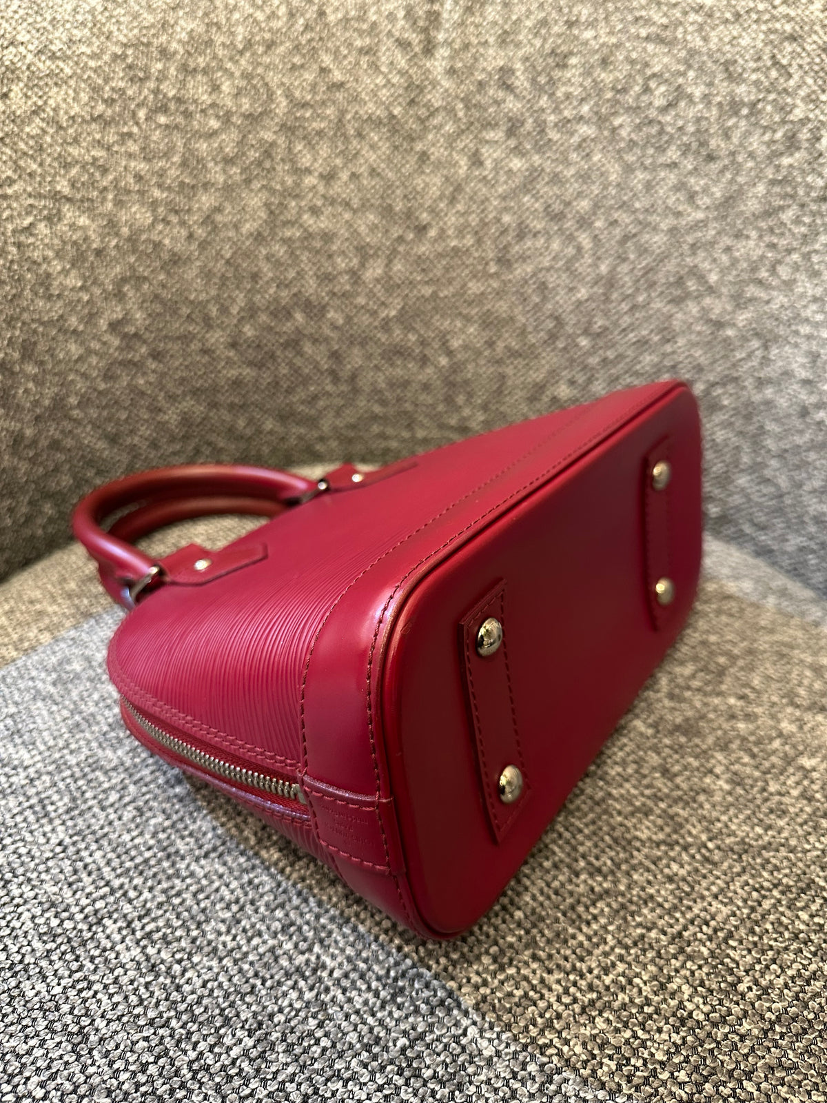 Louis Vuitton Alma BB In Red Epi Leather
