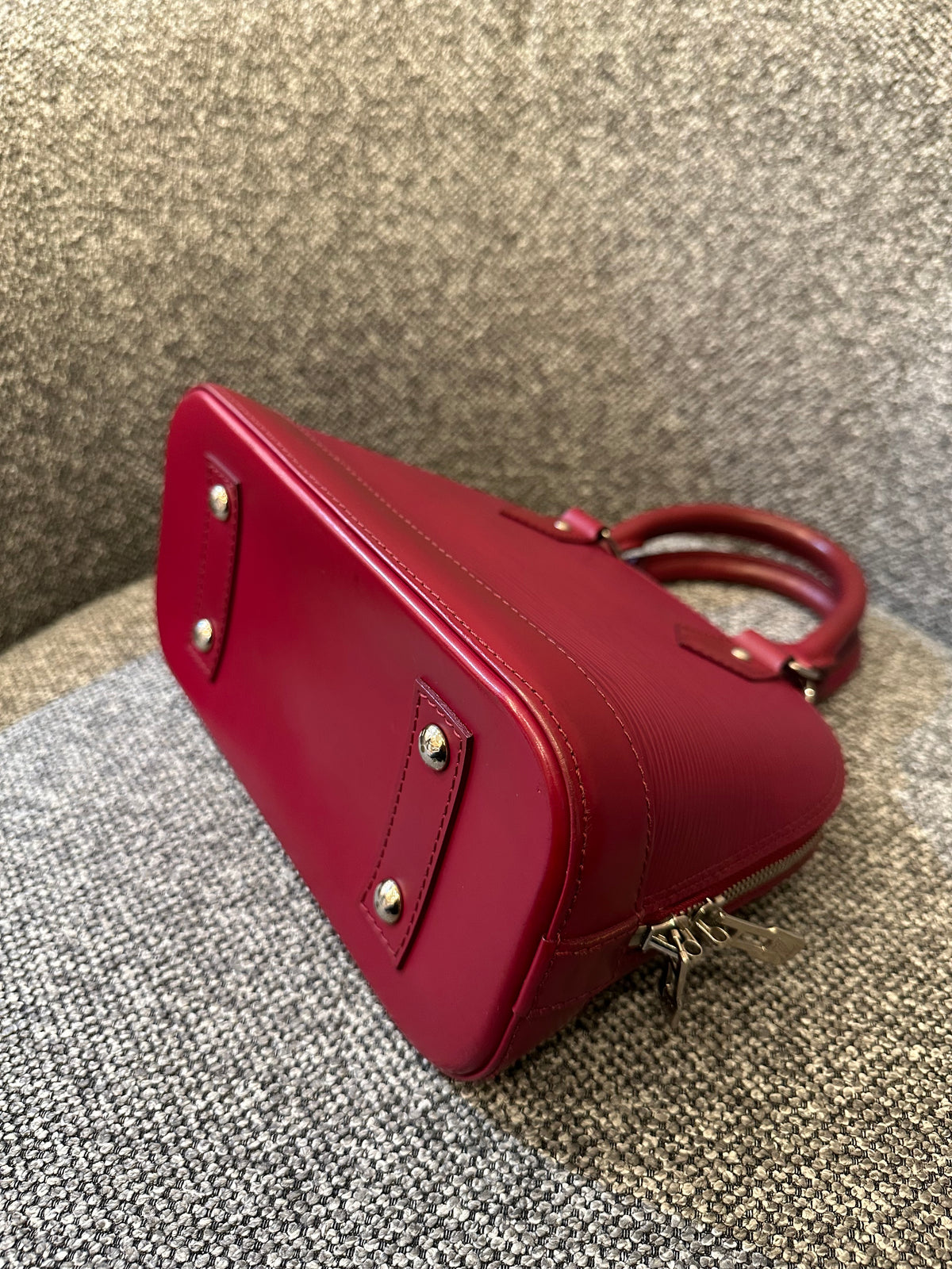 Louis Vuitton Alma BB In Red Epi Leather