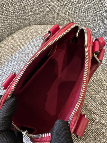Louis Vuitton Alma BB In Red Epi Leather