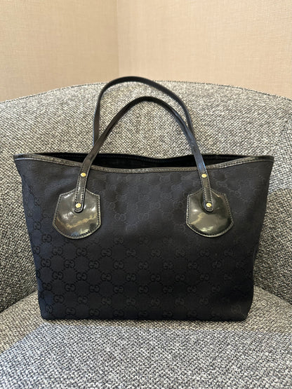 Gucci Jolie Tote Bag In Black GG Canvas