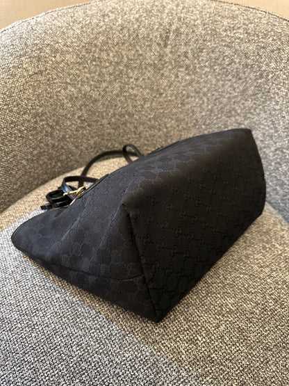 Gucci Jolie Tote Bag In Black GG Canvas