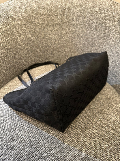 Gucci Jolie Tote Bag In Black GG Canvas
