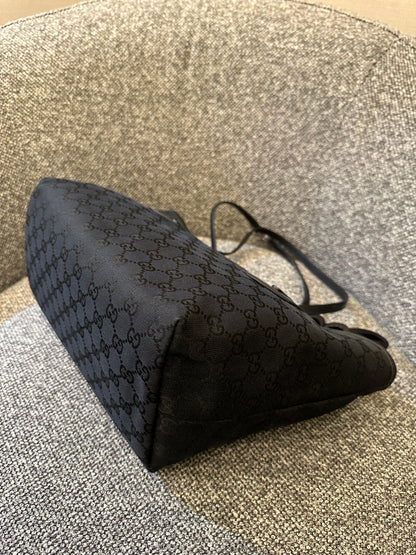 Gucci Jolie Tote Bag In Black GG Canvas