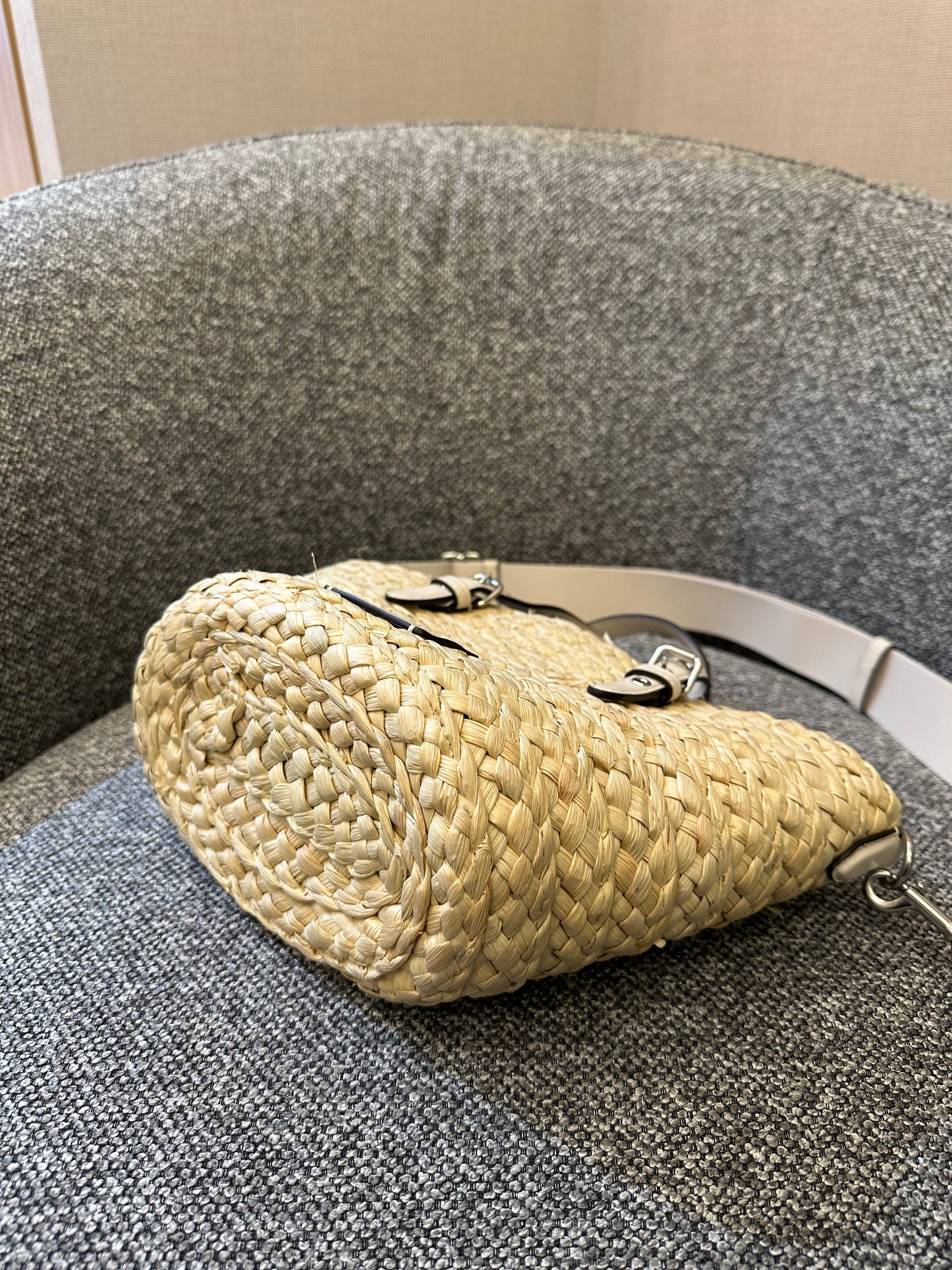 Coach Straw And Leather Raffia Tote Bag