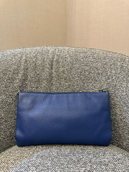Prada Vitello Daino Leather Crossbody Bag in Blue