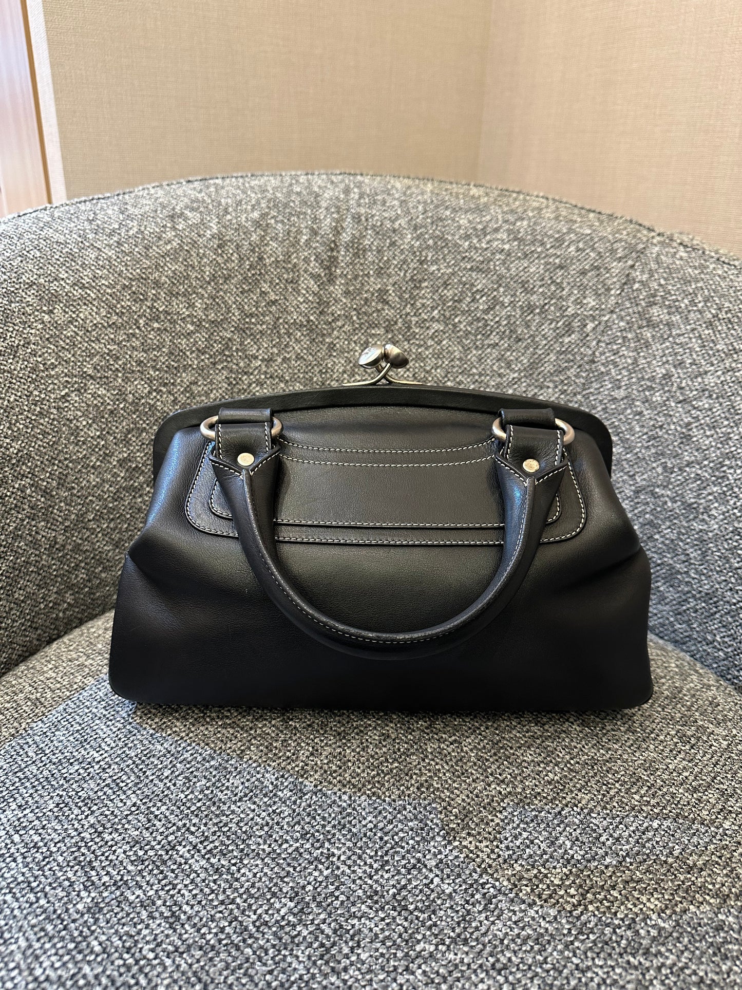 Celine Boogie Bag In Black Leather