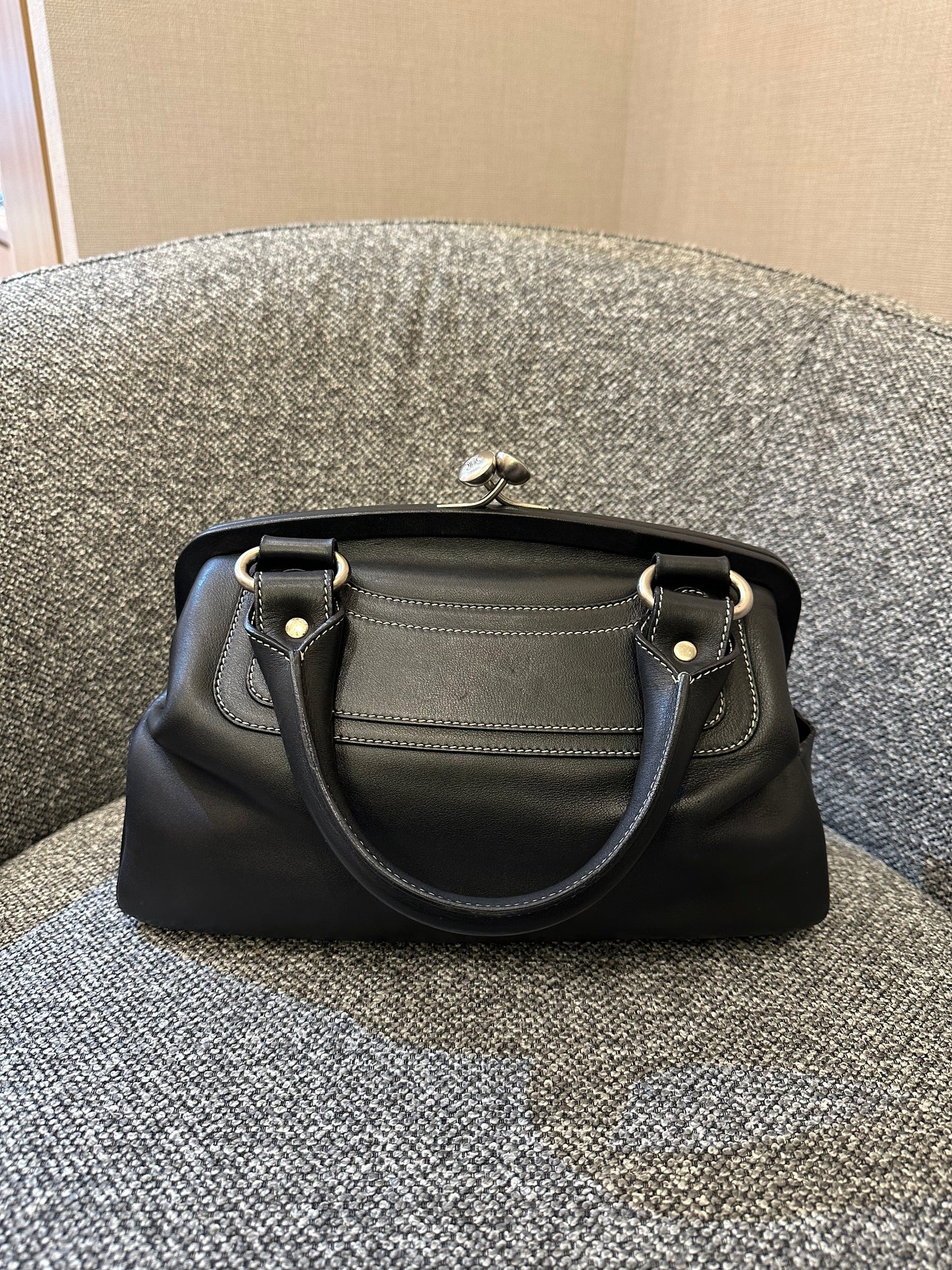 Celine Boogie Bag In Black Leather