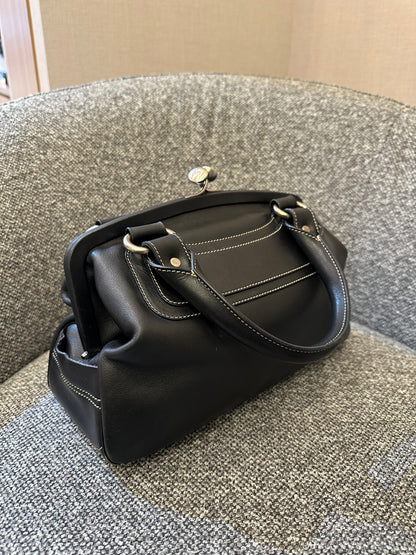 Celine Boogie Bag In Black Leather