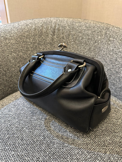 Celine Boogie Bag In Black Leather