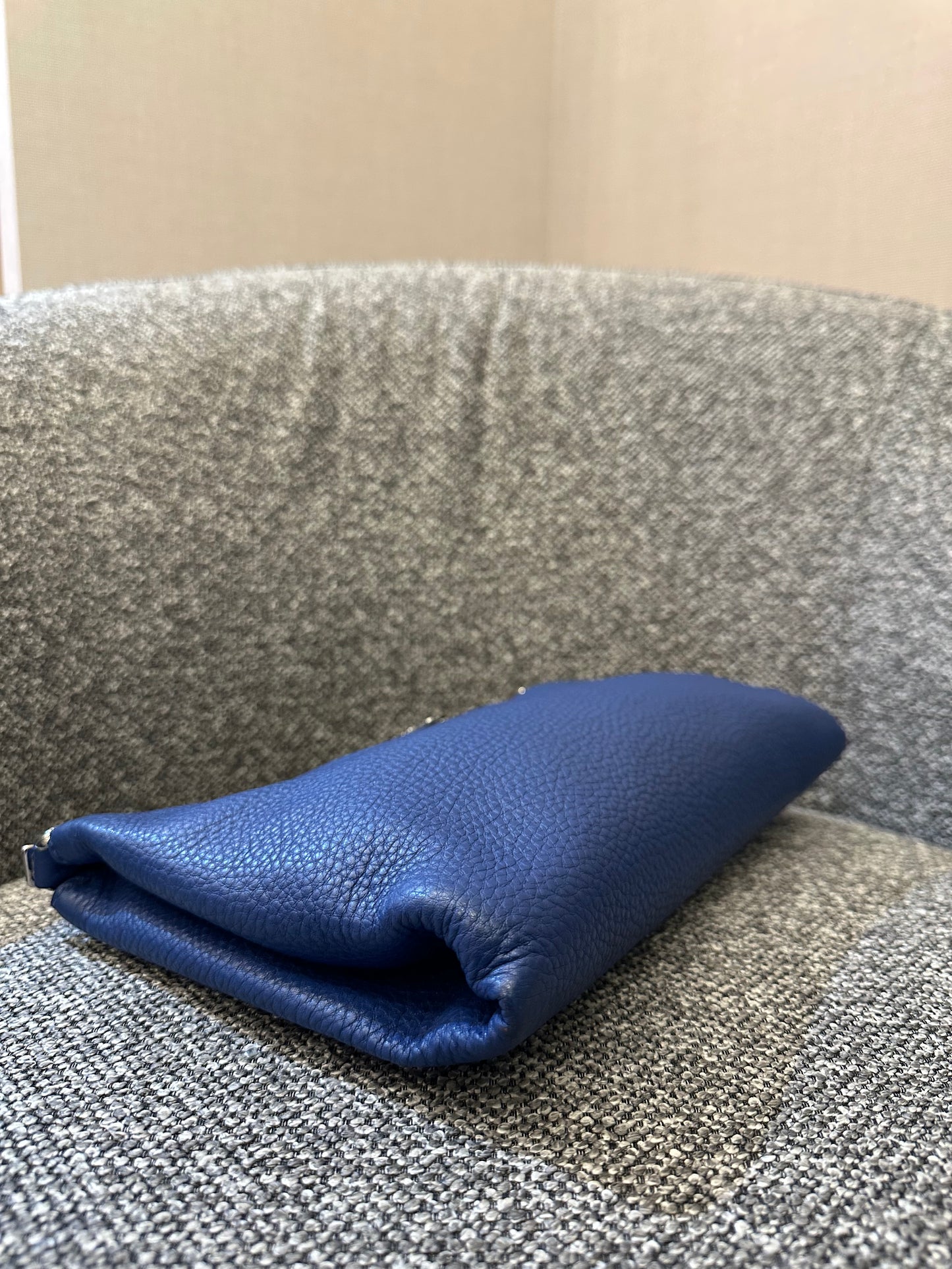 Prada Vitello Daino Leather Crossbody Bag in Blue