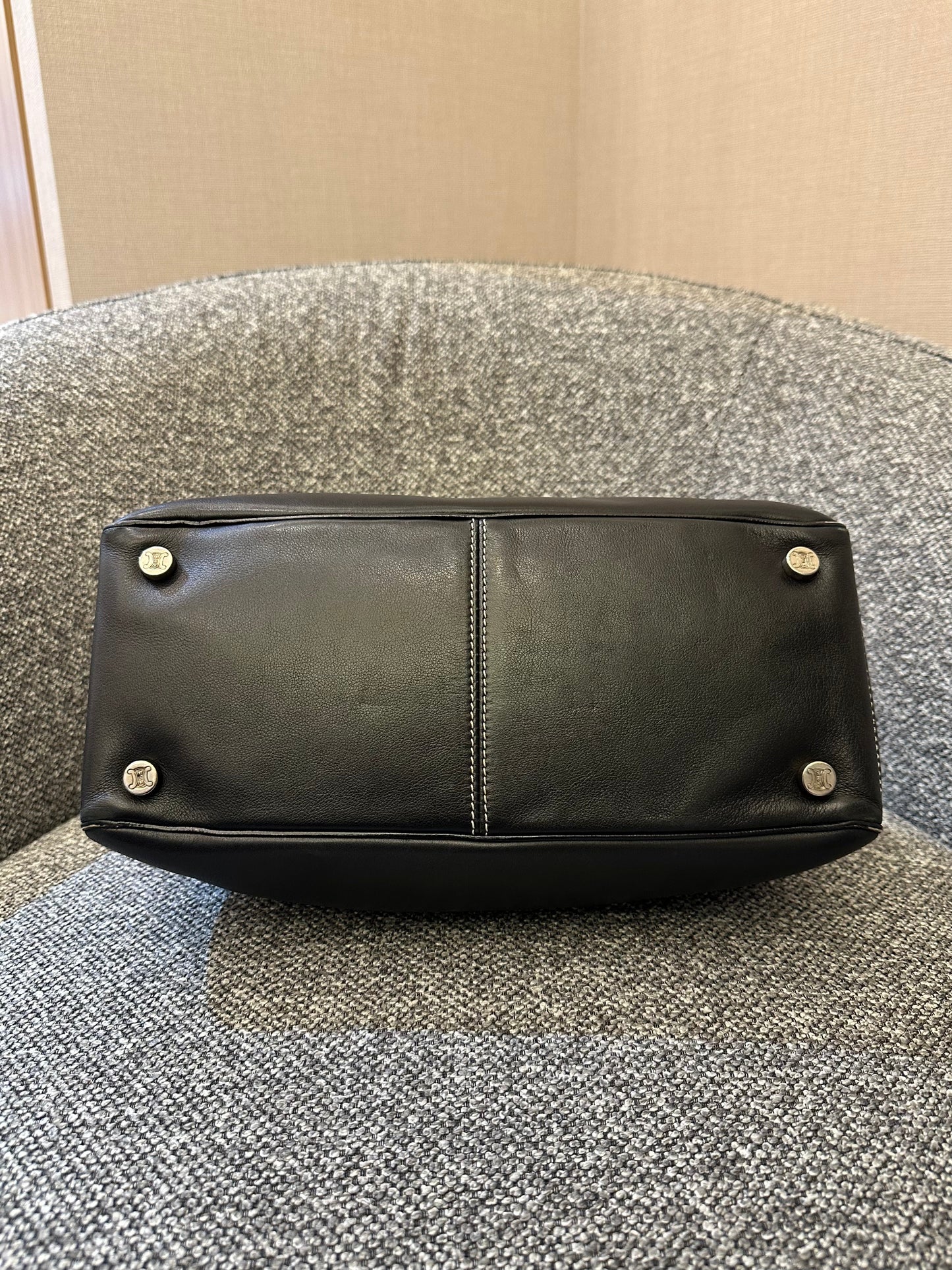 Celine Boogie Bag In Black Leather