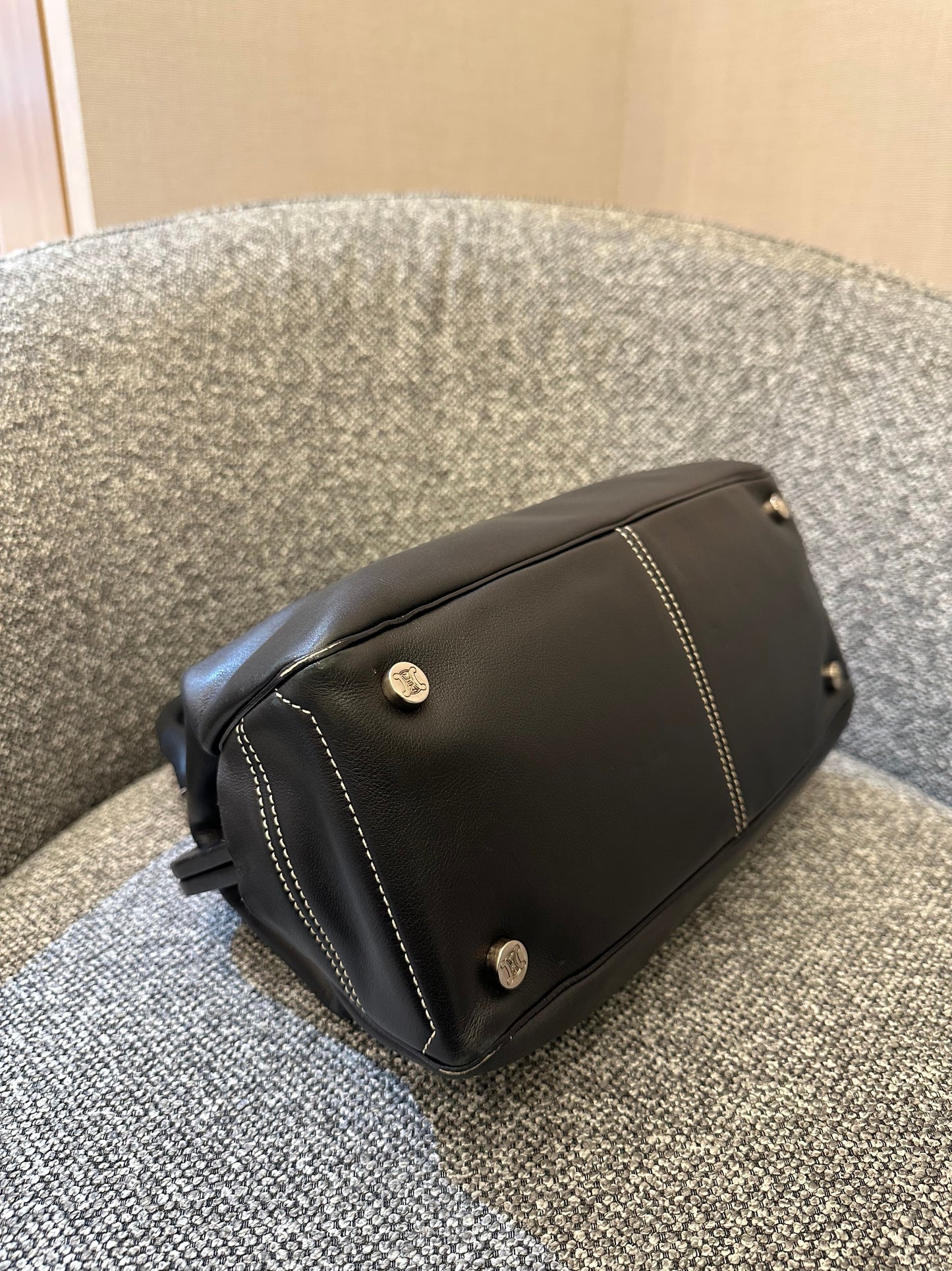 Celine Boogie Bag In Black Leather