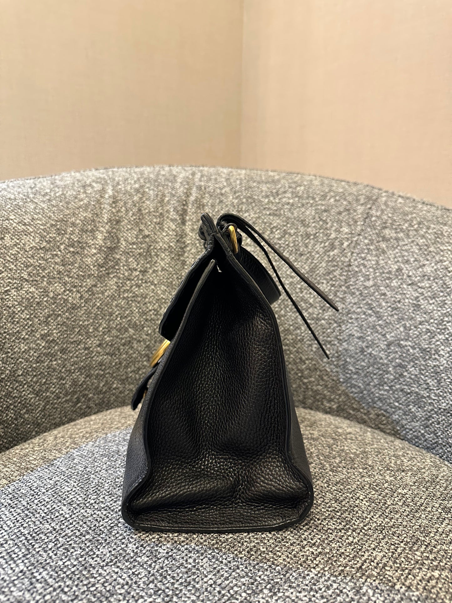 Gucci GG Marmont Top Handle Bag in Black Leather